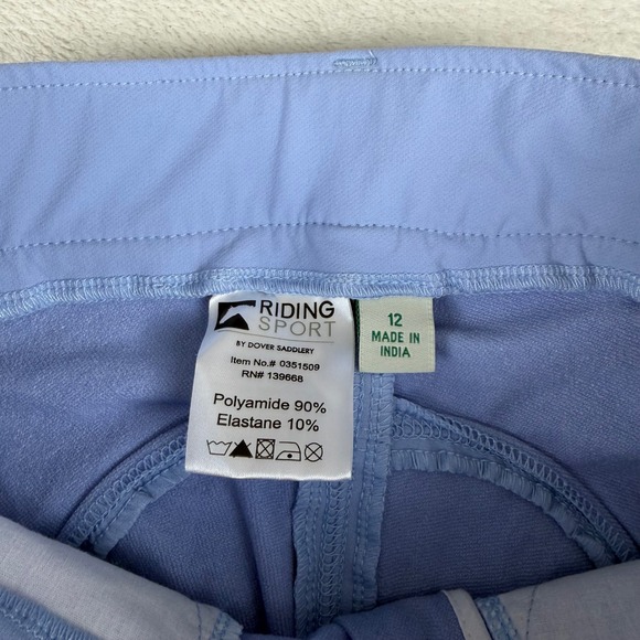 NWT Dover Saddlery Riding Sport Kids Oxford Knee-Patch Breech‎ Smokey Blue 12 - Picture 6 of 14